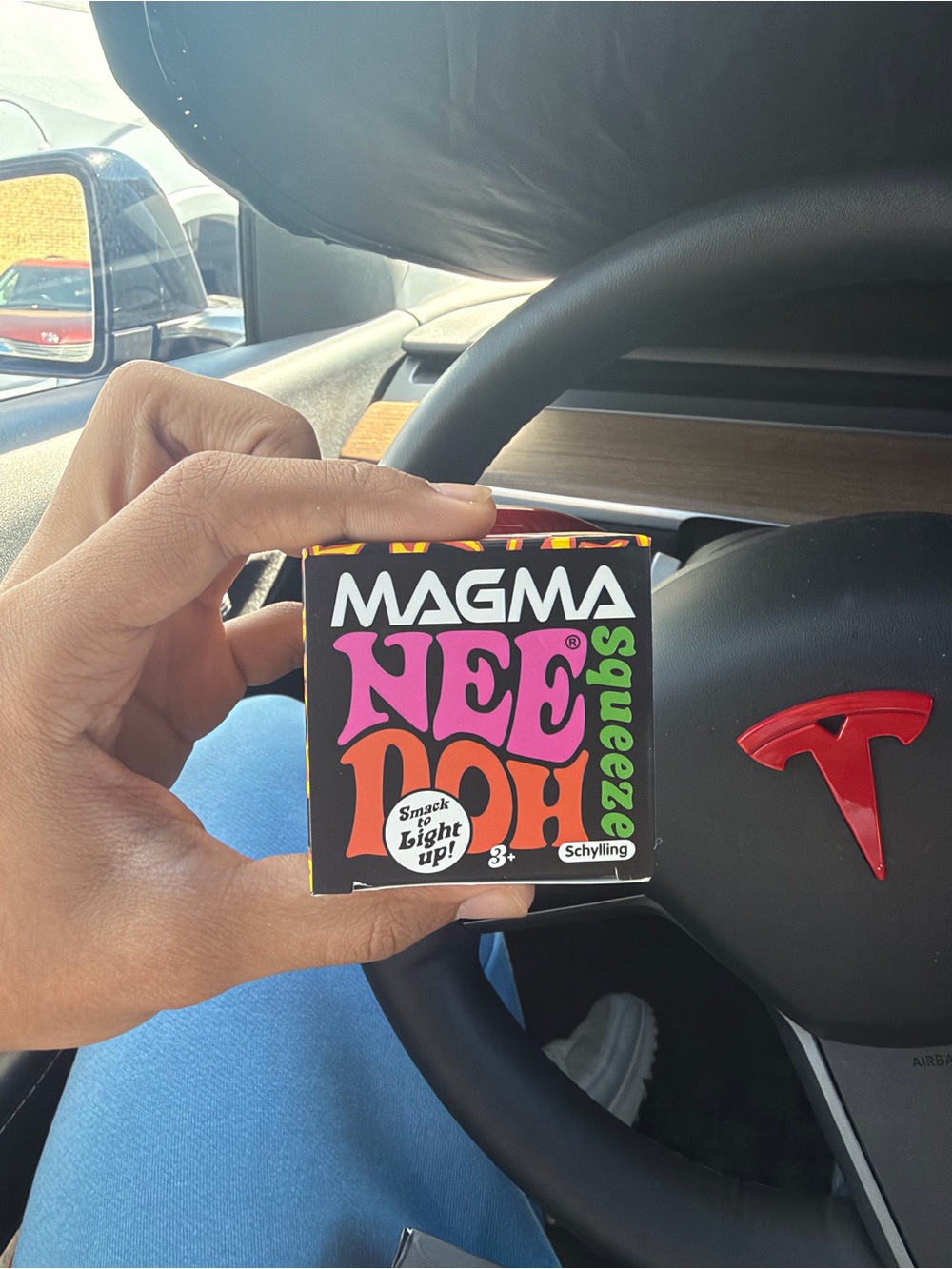 Squeeze Stress Ball - Black/Pink/Orange NEEDOH MAGMA